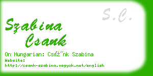 szabina csank business card